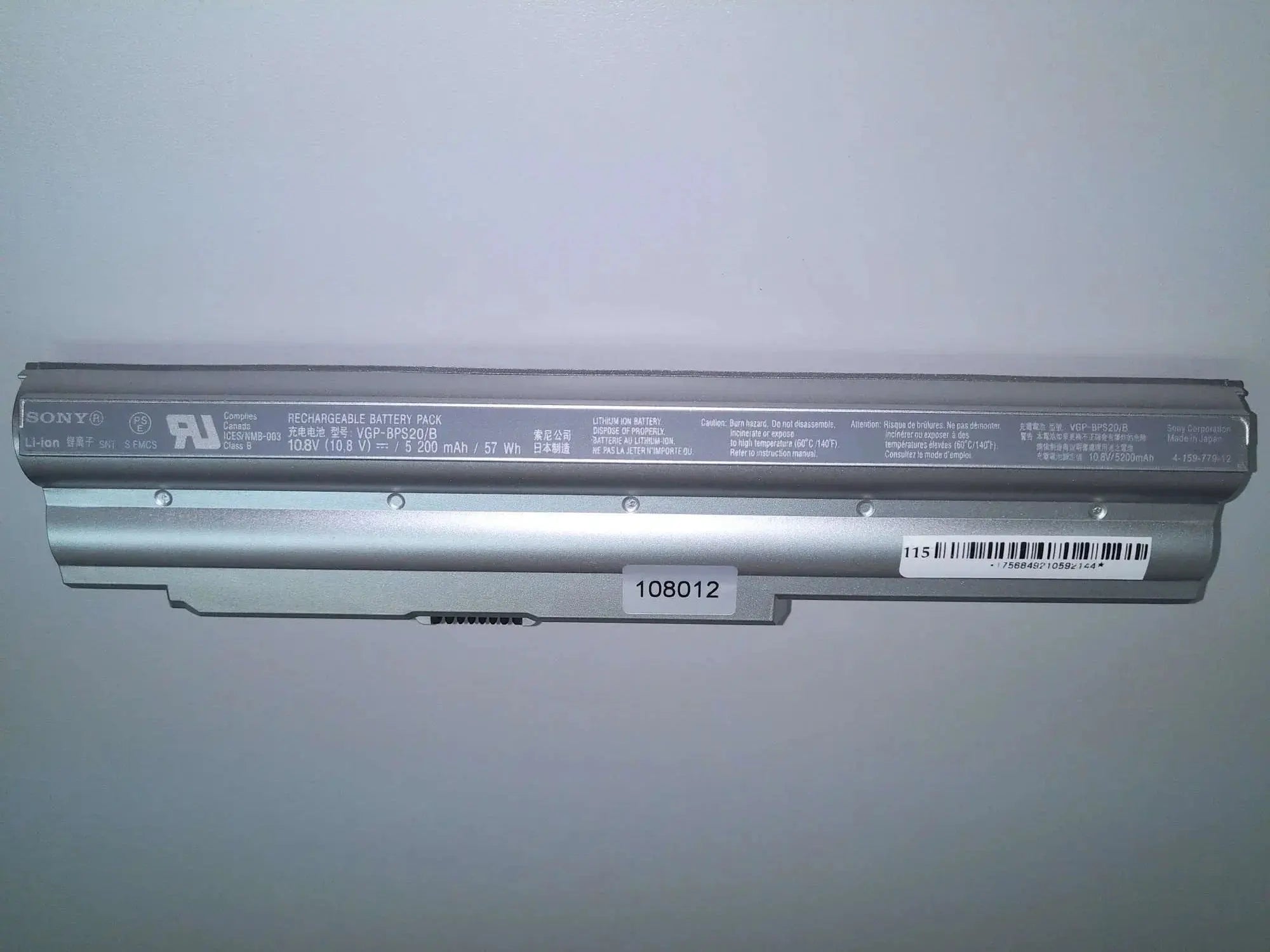 Original VGP-BPS20/S Sony VPCZ1 Series VPCZ115 117 118 125 127 PCG-31111T 31112T Laptop Battery - eBuy UAE